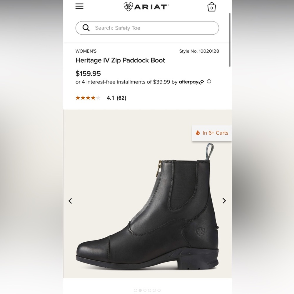 Ariat Heritage IV Zip Paddock Boots-Size 8.5 Women’s